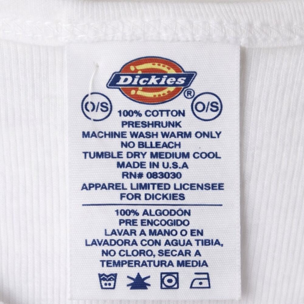 Vintage Dickies Girl Logo Tank Y2K Streetwear Ribbed Cotton Graphic Top Retro - Picture 2 of 4